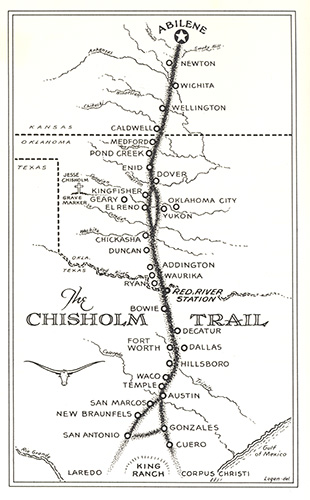 Chisholm Trail map